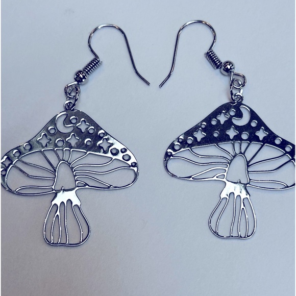 NEW-Mushroom Earrings - Picture 3 of 4